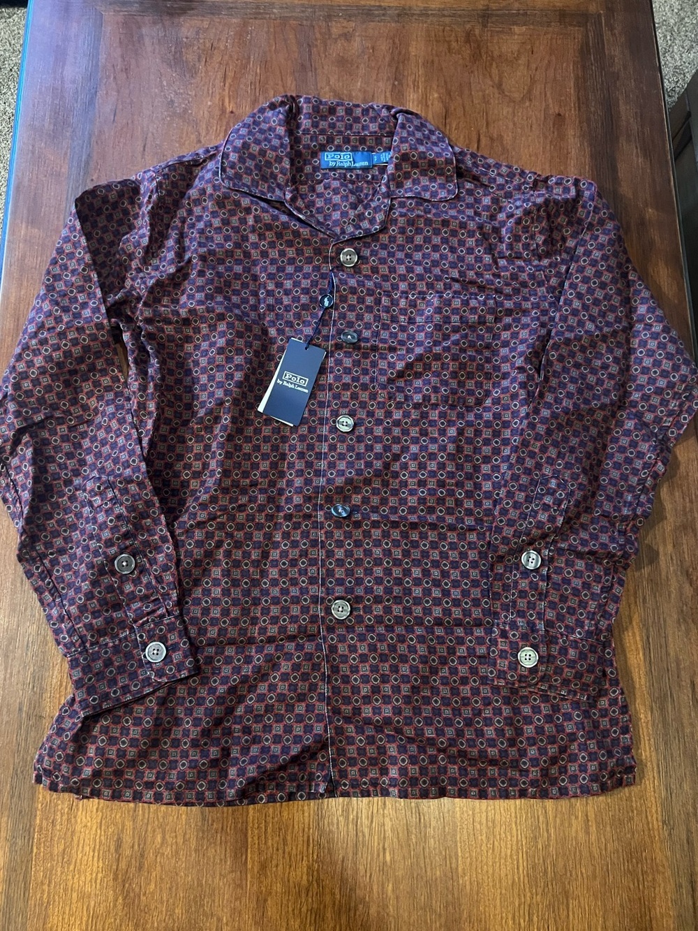 NWT Polo Ralph Lauren Men’s Burgundy Long Sleeve Button Down Size Small